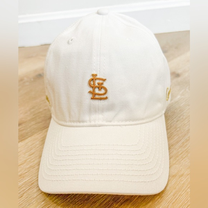 NWOT St Louis Cardinals Baseball Cap White w Gold logo SGA 6/9/23 Hat Adjustable